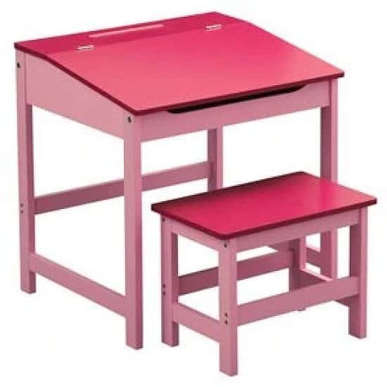 Kids Desk and Stool Set Pink - Free Postage