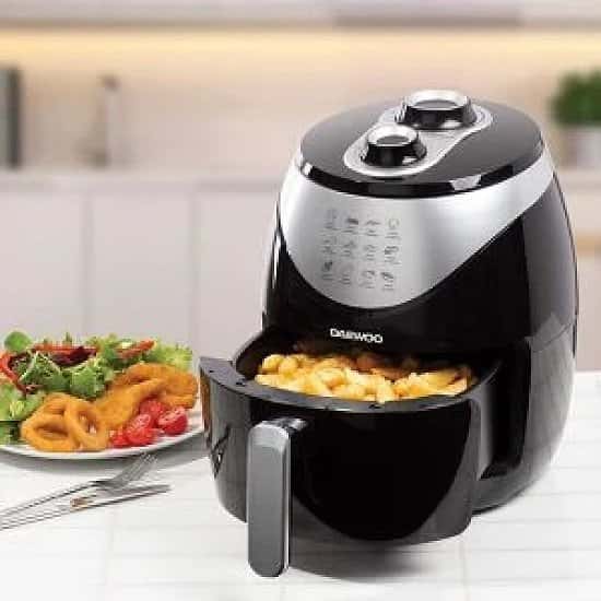 Daewoo 4Lt Healthy Digital Hot Air Fryer Low Fat No Oil Non-Stick Cooking Black Free Postage