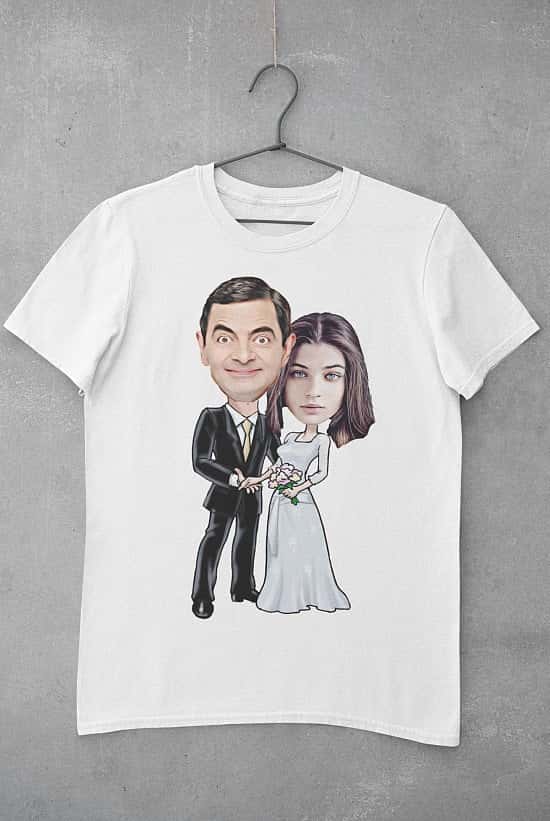 Wedding | Characters Caricature Personalised T-shirt | IBrand