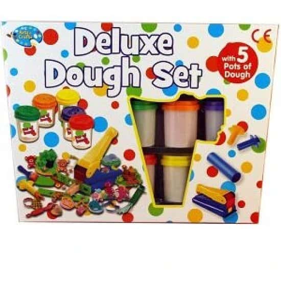 Deluxe Dough Set With 5 Pots Of Dough Kids Art & Craft Modelling Play set Free Postage