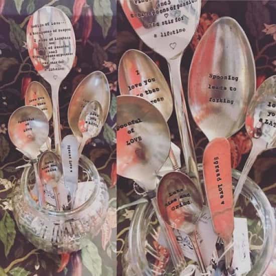 Send your special someone a Valentines message with one of perfectly quoted spoons