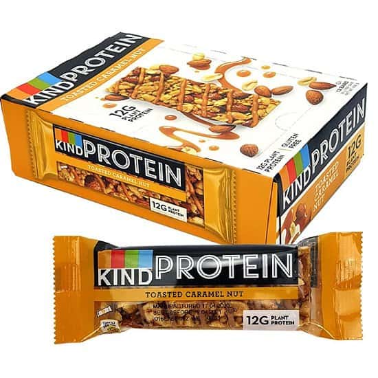12 X KIND TOASTED CARAMEL NUT 50G PROTEIN BARS Free Postage