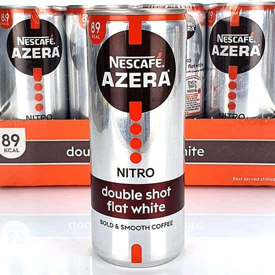 12 X NESCAFE AZERA ICED COFFEE DOUBLE SHOT FLAT WHITE 250ML DRINKS CANS Free Postage
