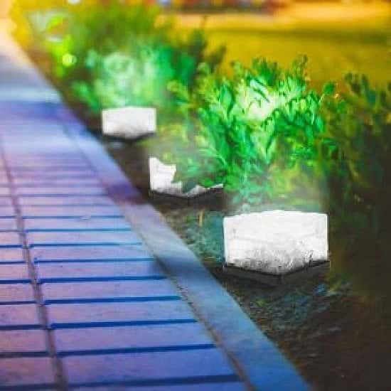 1x Solar Garden Glass Cube Path Light Free Postage