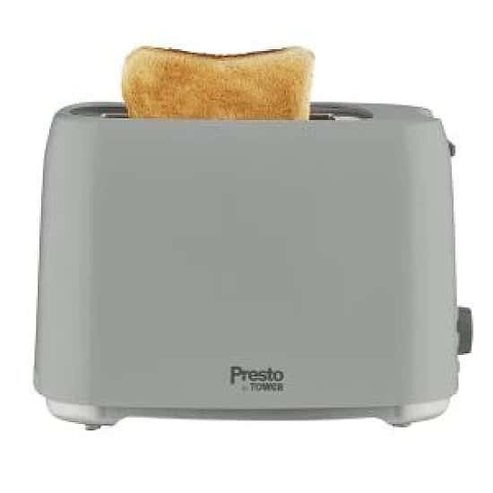 2 Slice Toaster Fast Defrost Reheat Browning Control Auto Turn Off & Crumb Tray Free Postage