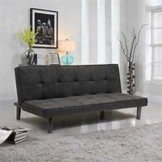 2-Seat Fabric Sofa Bed For Home DARK Free Postage