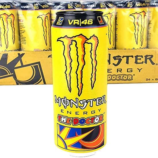 24 X MONSTER ENERGY THE DOCTOR ROSSI FLAVOUR 500ML CANS Free Postage