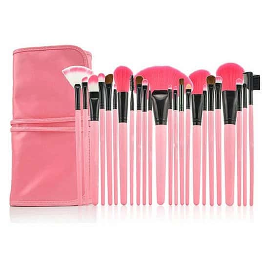 24pcs Pink Makeup Brush Set Free Postage
