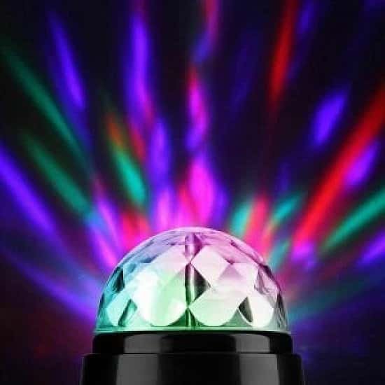 360° ROTATING DISCO LIGHT DJ Party Crystal Ball Effect Xmas Birthday New Year Free Postage