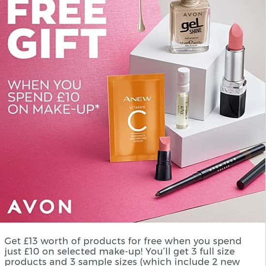 Get A Gift When You Spend £10 on Make Up