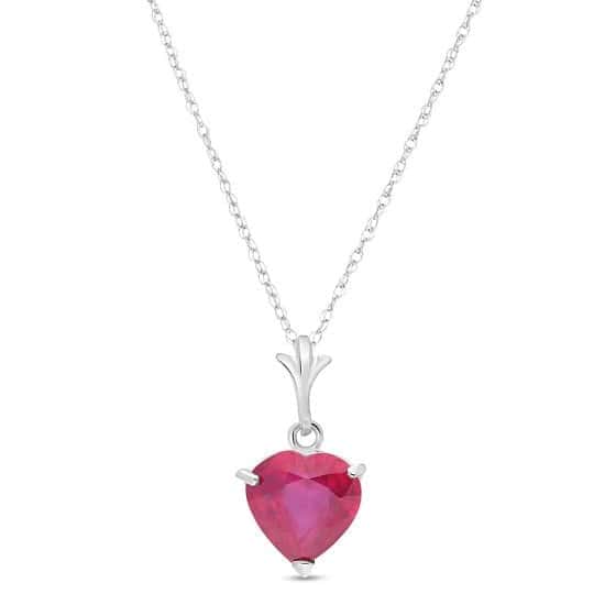 Best-Selling Ruby Heart Pendant Necklace!