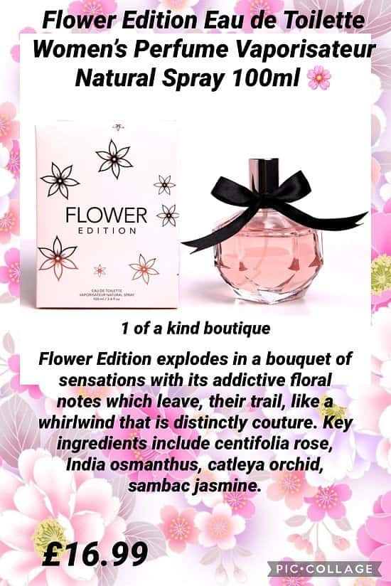 Flower Edition Eau de Toilette Women’s Perfume Vaporisateur Natural Spray 100ml Free Postage