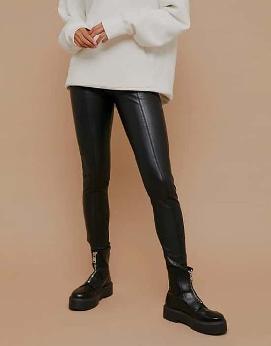 TOPSHOP TO ASOS - Topshop faux leather straight leg trousers in black £35.99!
