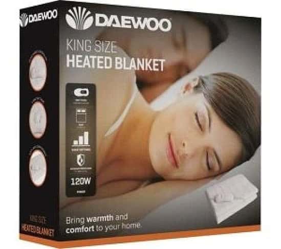 King Size Heated Blanket 3 Heat Settings & Over-Heat Protection White Free Postage