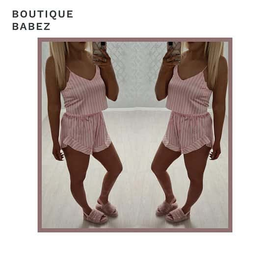 Stripe satin cami sets £19.99