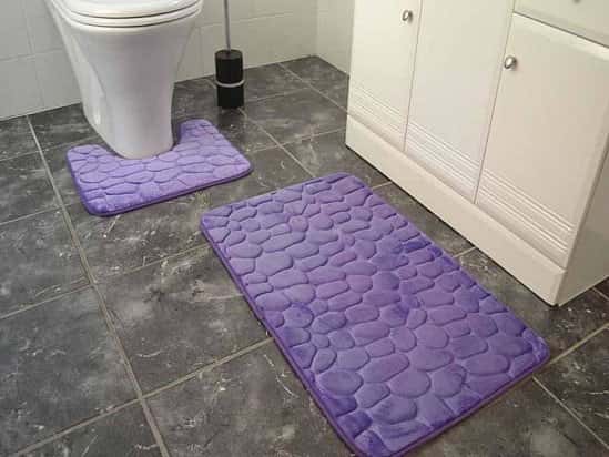 Purple Pebble Bathroom Set Free Postage