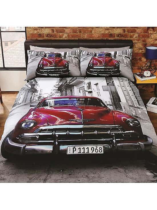 "Santiago" Classic American Car Bedding Duvet Set Free Postage