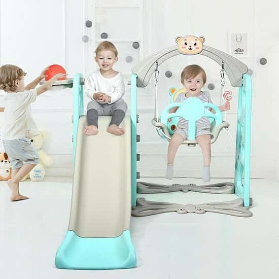 3 in 1 Toddler Slide and Swing Set Free Postage