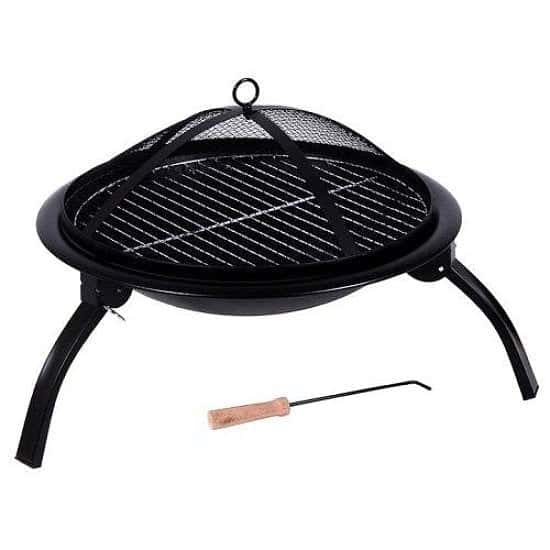 Black Outdoor Fire Pit | Portable BBQ