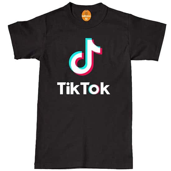 (Black, 2-13 Y) Kids Tik Tok Logo T-Shirt