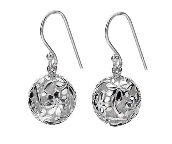 Silver filigree ball dropper earrings - 6.24g - £52.00 from Callibeau Jewellery