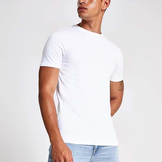 White muscle fit t-shirt - £8.00!