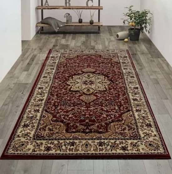The Traditional Collection (120x170cm) BURGANDY Rug Free Postage