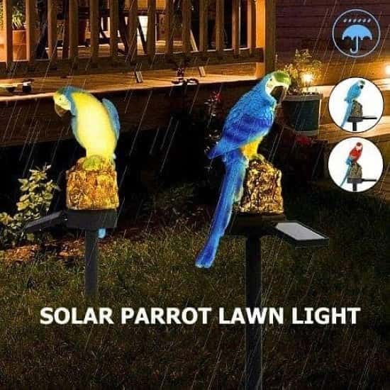 Parrot LED Lawn Lights Garden Landscape Lamp Outdoor Solar Power Free Postage