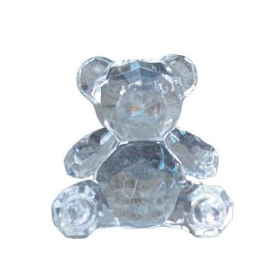 Small Acrylic Teddy Bear Clear Ornament