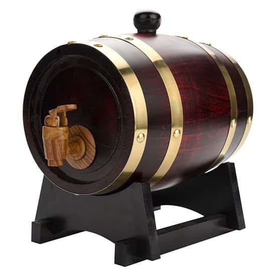 1.5L Vintage Wood Oak Timber Wine Barrel