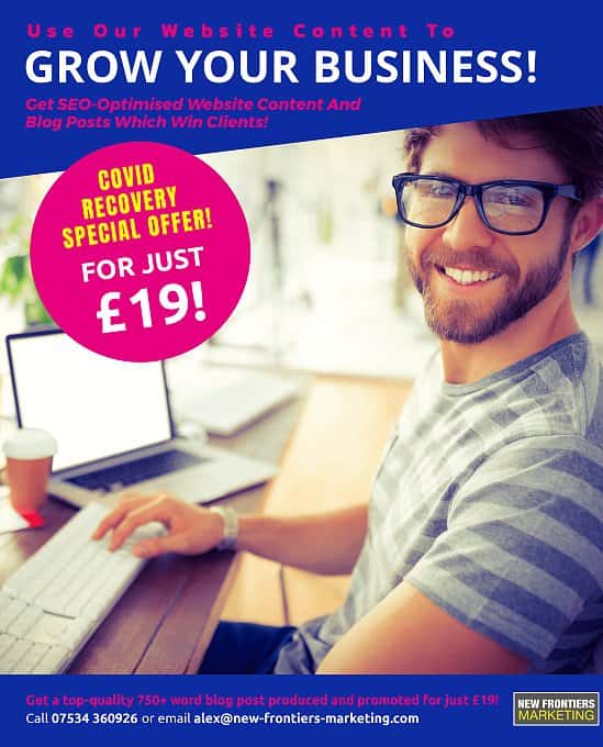 Get A Top-Quality Blog Post For £19!