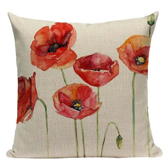 Win 2 @ 45 x 45 cm Floral Cushion Cover