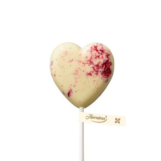 Pop in-store and get a White Raspberry Heart Lolly (30g) - £1.50!