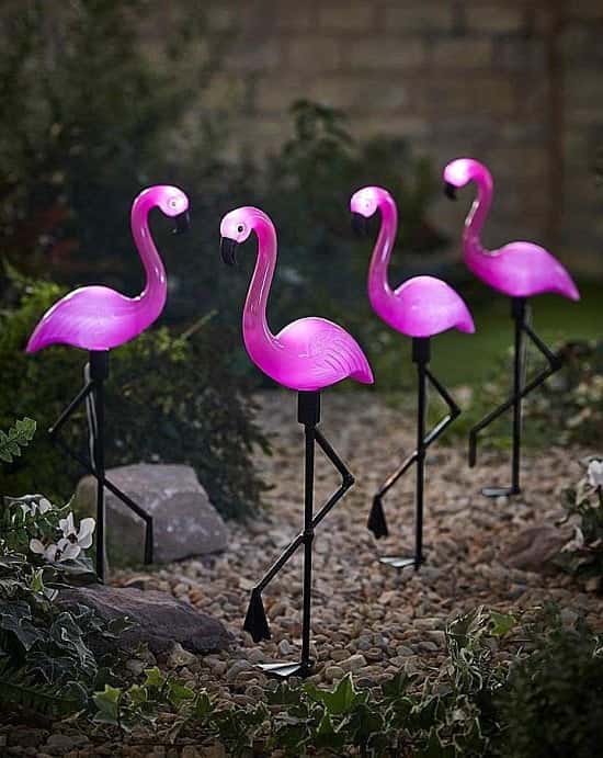 1 Piece LED Bird Lamp Flamingo Solar Power Light
