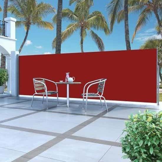 RETRACTABLE SIDE AWNING 160X500CM RED