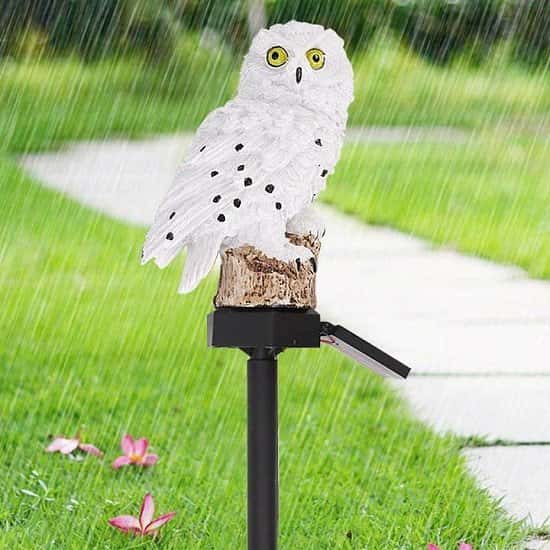 Owl Solar Powered Garden Light LED Outdoor-White
