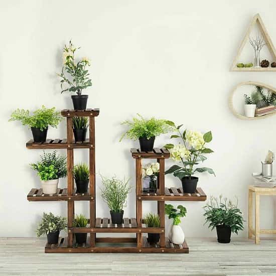 6 Tier Wooden Plant Stand Flower Pot Display Stand Free Postage