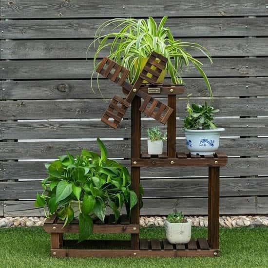 4 Tier Wooden Plant Stand / Flower Display Stand Free Postage