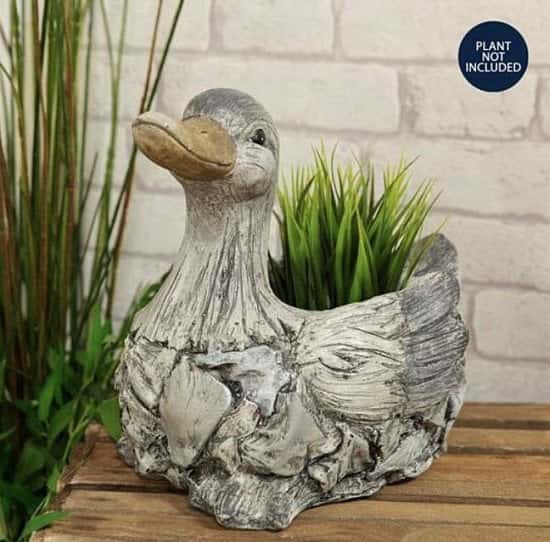 Mosaic Polystone Planter - Duck