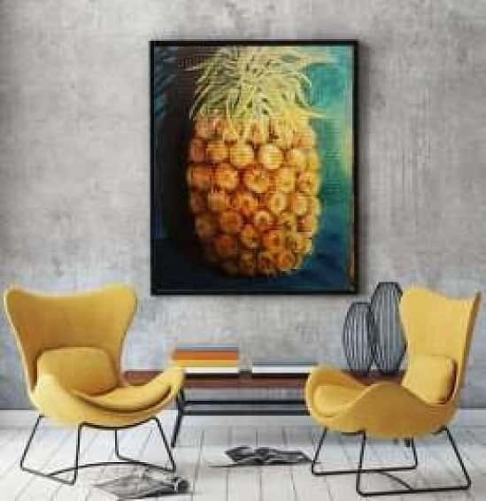 Pineapple - Original acrylics on canvas painting - £150