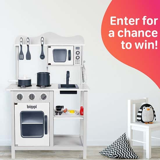 WIN this boppi Wooden Toy Kitchen with 19 Piece Accessories Set