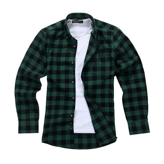 Men’s Lumberjack Tartan Shirt, Brunswick Racing Green.