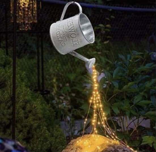 Garden Art Light Decoration String Lights Watering Can Shape Decor