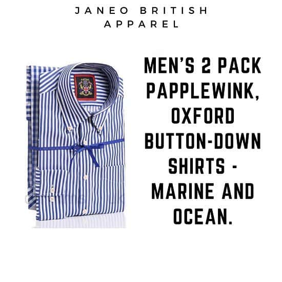 Men’s Papplewick Shirts 2 Pack, Oxford Button Down.