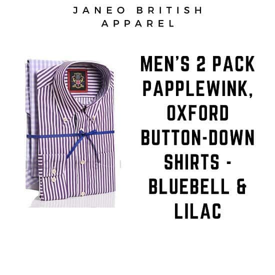 Men’s Papplewick Shirts 2 Pack, Oxford Button Down.