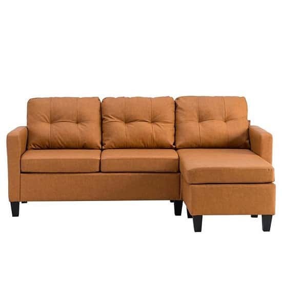 Technology Cloth Combination Sofa Light Brown Free Postage