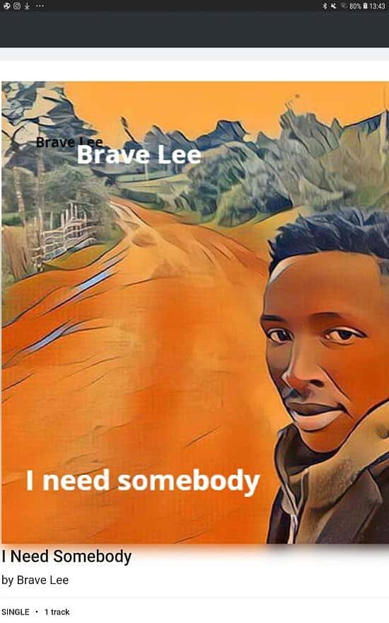 I Need Somebody  By Brave Lee