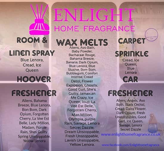 Enlight Home Fragrance Scent list %10 off online store