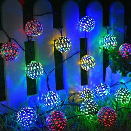 LED Solar Garden String Lights Hanging-Colourful
