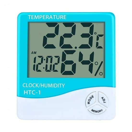 Get Digital LCD Thermometer Hygrometer Humidity Meter Room Indoor Temperature Clock for just £5.09